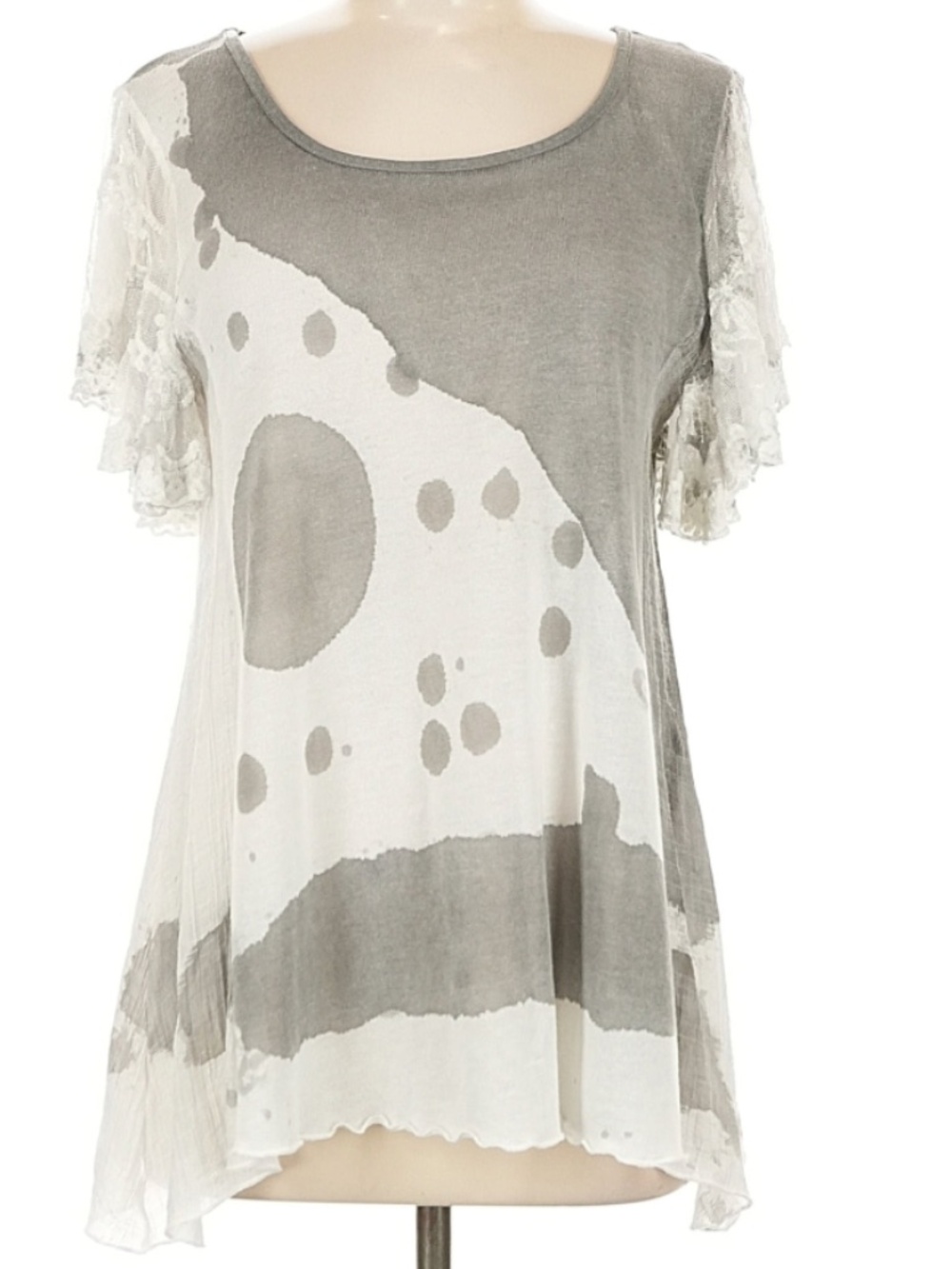 Fleur De Lis Short Sleeve Top Medium